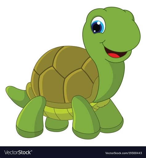 Cartoon Turtle Vector Image On Vectorstock Artofit