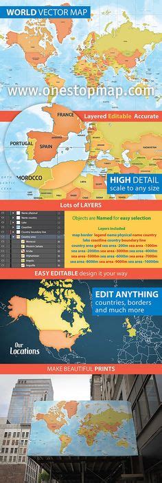 Vector Map World Mercator Europe Sci Fi One Stop Map Map Vector