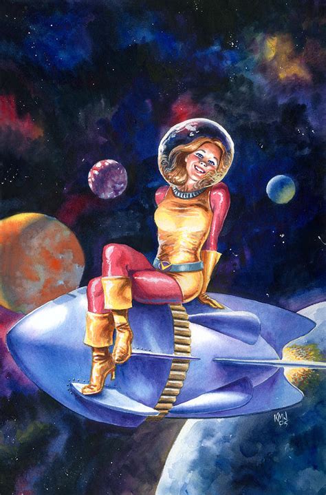 Spacegirl Painting By Ken Meyer Jr Pixels