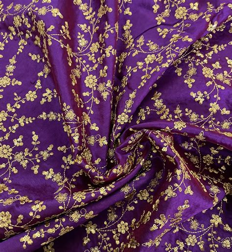 50 off purple and gold embroidered fabric dress fabric gown christmas t fabric fabric by the