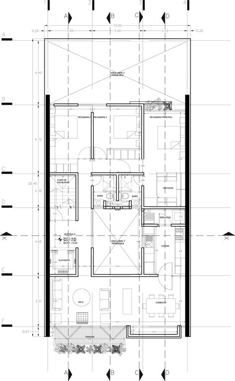 Ejes En Planos Arquitectonicos Architecture Plan Floor Plans