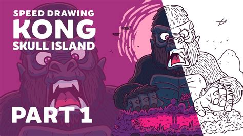 Speed Drawing Kong Skull Island Youtube