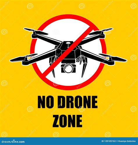 No Drone Zone Sign No Drones Icon Vector Stock Vector Illustration