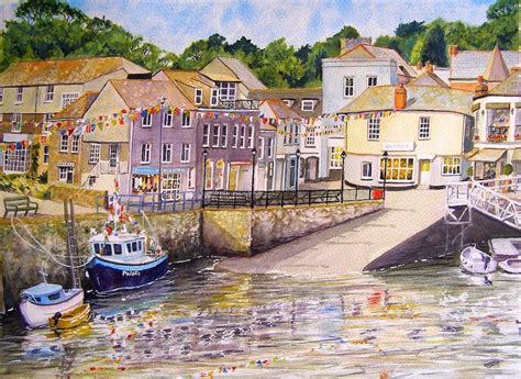Padstow Harbour Cornwall A4 Print Of Watercolour Painting Etsy