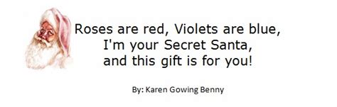 The person gifted with a book is exactly to the left of the one who works at the hr department. Secret Santa Poems, Clever Sayings