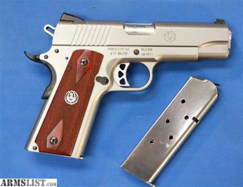 Armslist For Sale Ruger Sr 1911 Commander Stainless 45 Acp W2 Mags