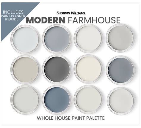 Modern Farmhouse Color Palette Sherwin Williams Interior Paint Palette