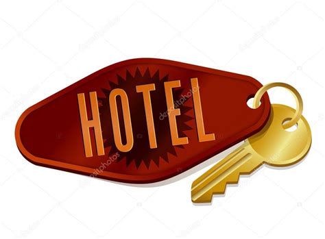 Illustration Vintage Hotel Room Keys Vintage Hotel Motel Room Key — Stock Vector