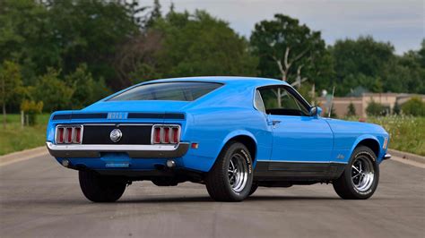 1970 Ford Mustang Mach 1 Fastback Cars Blue Wallpapers Hd