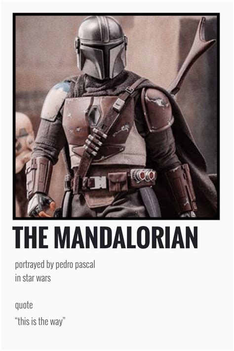 The Mandalorian Minimalist Polaroid Star Wars Movies Posters Star Wars Characters Poster
