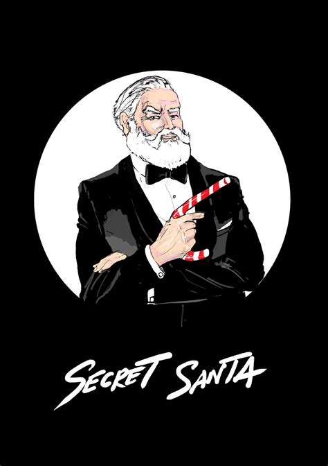 Secret Santa Christmas Cardfunny Christmas Cardsanta Claus Etsy