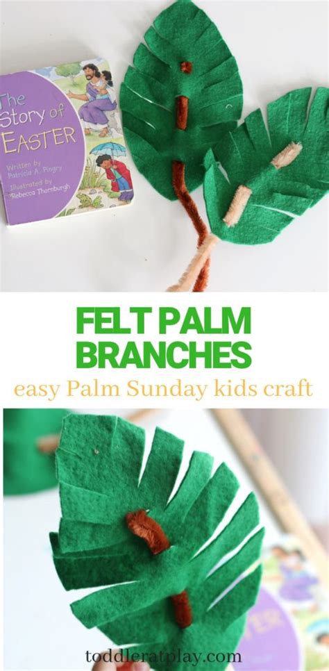 Felt Palm Branches Palm Sunday Craft Toddler At Play