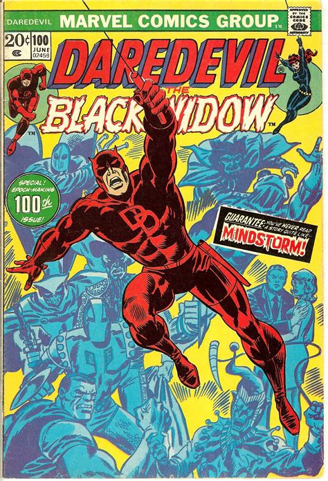Daredevil 100 Vintage Comic 1973 Vf 80 Marvel Comic Books Vintage