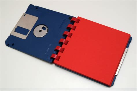 Floppy Fun 35 Zoll Floppy Disk Notizblock Ringbuch In Blaurot