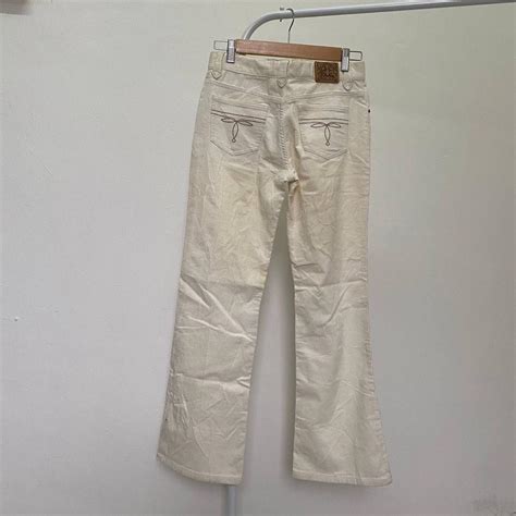 Seluar Pants Vintage Nude Khaki Beige Cream Brown Bootcut Jeans Denim