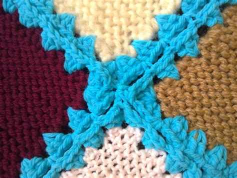 The russian join involves working the yarn back through its own plies to keep it in place. Mum's Simply Living Blog: Crocheting knitted squares together