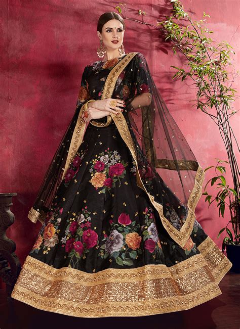 #1 best value of 157 boutique hotels in malaysia. Black Embroidered + Floral Printed Lehenga - Falakenoor ...
