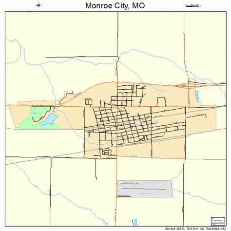 Monroe City Missouri Street Map 2949394