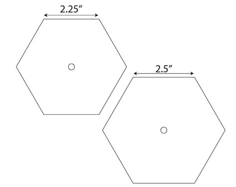 Hexagon English Paper Piecing Templates Digital Download 12 Etsy