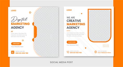 Creative Corporate Social Media Post Design Template Professional