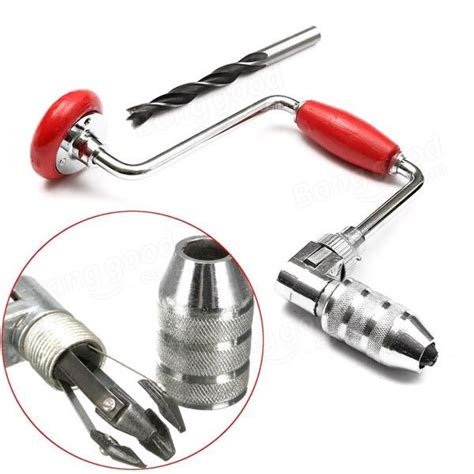 Brace Jaw Chuck Woodworking Handle Boring Drilling Hand Tool With Drill Bit Sale