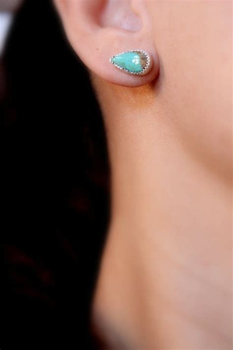 READY TO SHIP Royston Turquoise Sterling Silver Stud Etsy Royston