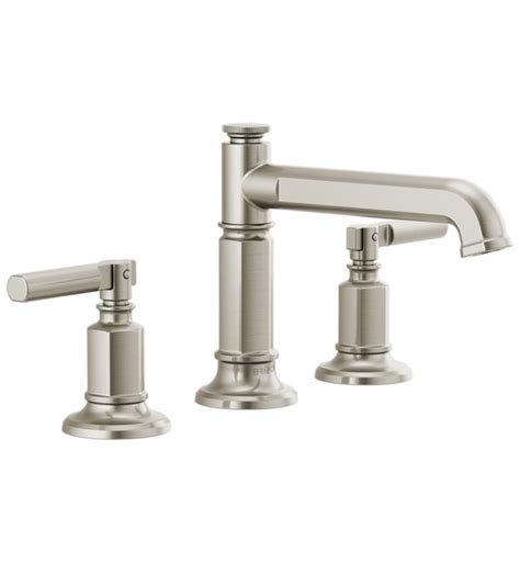 Brizo 65377lf Lhp Eco Invari 5 34 Widespread Column Spout 12 Gpm Bathroom Sink Faucet Less