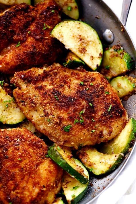 I want to tell you that this is a special recipe i made for australia day, which is today, friday i like to layer slices of cheese in the zucchini bread so you can actually see it, plus you get better pops of cheesy and i especially love how you get strings of cheese in some of the slices. Crispy Parmesan Garlic Chicken With Zucchini | Low carb ...