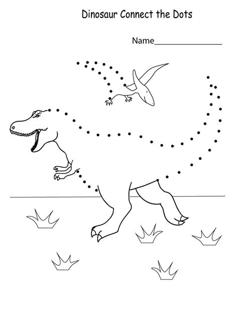 Dinosaur Dot To Dot Printable 101 Activity