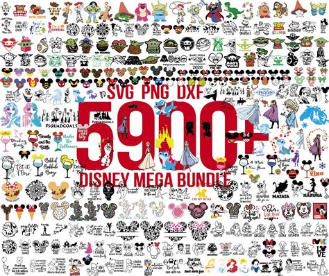 Disney Svg Disney Png Disney Dxf Disney Bundle Svg Disney Bundle