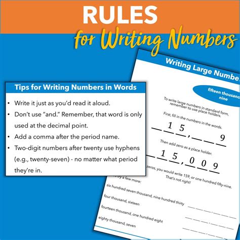 Writing Rules For Numbers In Standard Form And Words