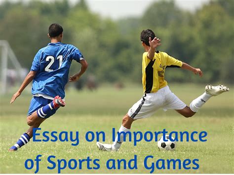 Sports are considered as a vital medium for the overall development of a child, of course apart from the academics. Importance of Sports Essay | Essay on Importance of Sports ...