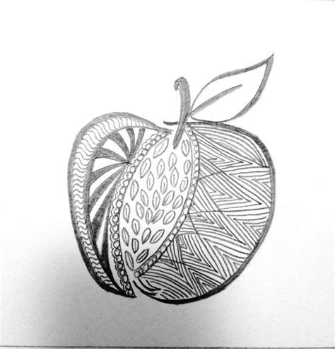 Zentangle Fruit2 Zentangle Black And White Personalized Items