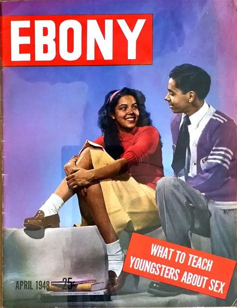the cover of ebony magazine with an image of a man and woman sitting on a bench