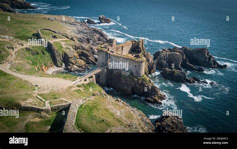 The Ruins Of The Old Castle In Yeu Island French West Coast Which