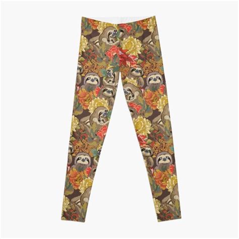 Because Sloths Autumn Leggings For Sale By Huebucket Redbubble