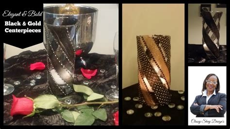 Diy Easy Black And Gold Centerpieces Dollar Tree Vases Youtube