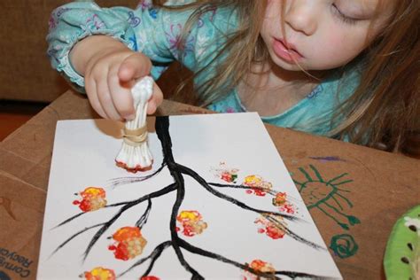 Bundled Q Tip Autumn Tree The Pinterested Parent Q Tip Painting Fall