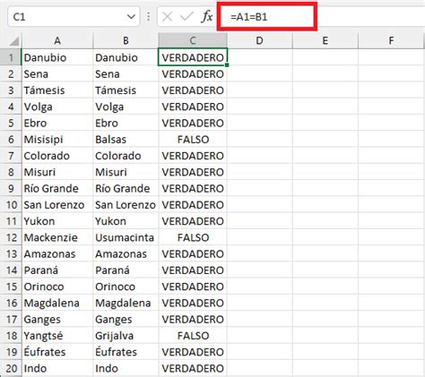 C Mo Comparar Dos Columnas En Excel Excel Total