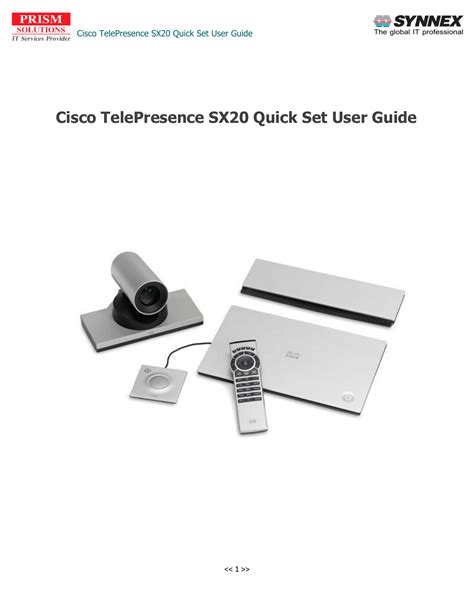 Cisco Sx20 User Guide