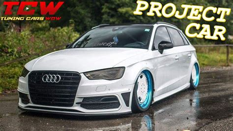 White Audi A3 8v Bagged On Bbs Rims Build By Florian Youtube