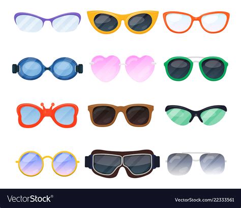 Cartoon Eyeglasses Spectacles Eyewear Device Vector Image