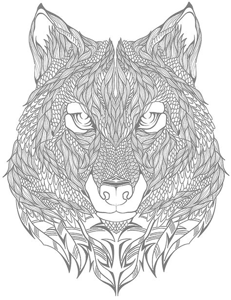 Der wolf liegt als großmutter verkleidet im bett. Wolf 9 | Ausmalbilder für Erwachsene