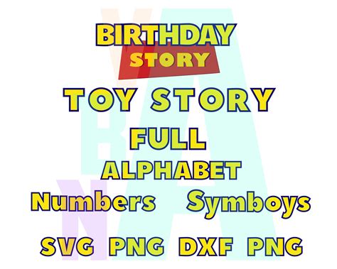 Toy Story Font Svg