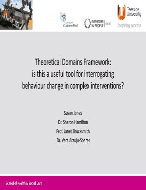 Fillable Online Theoretical Domains Framework Fax Email Print Pdffiller