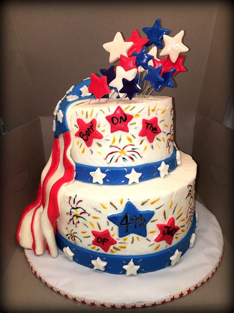 Born On The 4th Of July Birthday Cake Cake How To Make Cake July