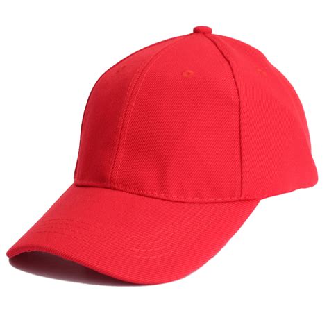Plain Baseball Cap Solid Color Blank Curved Visor Peaked Hat Adjustable