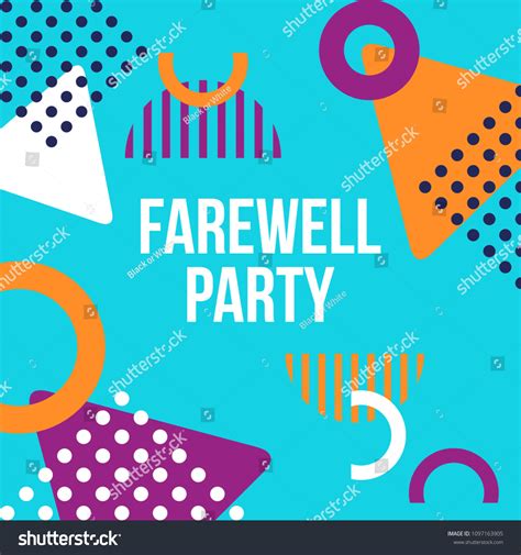 Farewell Party Illustration Stock Vector Royalty Free 1097163905