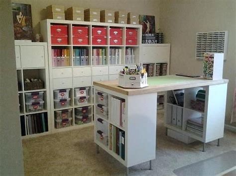 I think i shall call it my craft island. Awesome way to organize a craft room! craft desk with ...