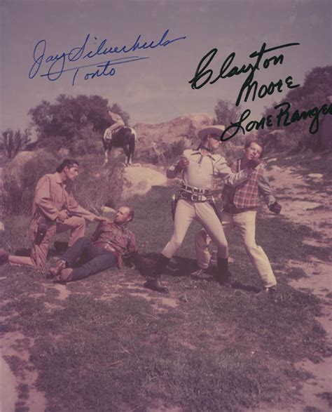 Lone Ranger Tv Cast Autographed Signed Photograph Co Signed By